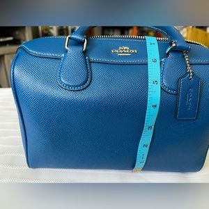 Coach mini Boston style two way bag. Blue.  Lightly used